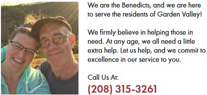 Who are the
                    Benedicts, the people behind this?